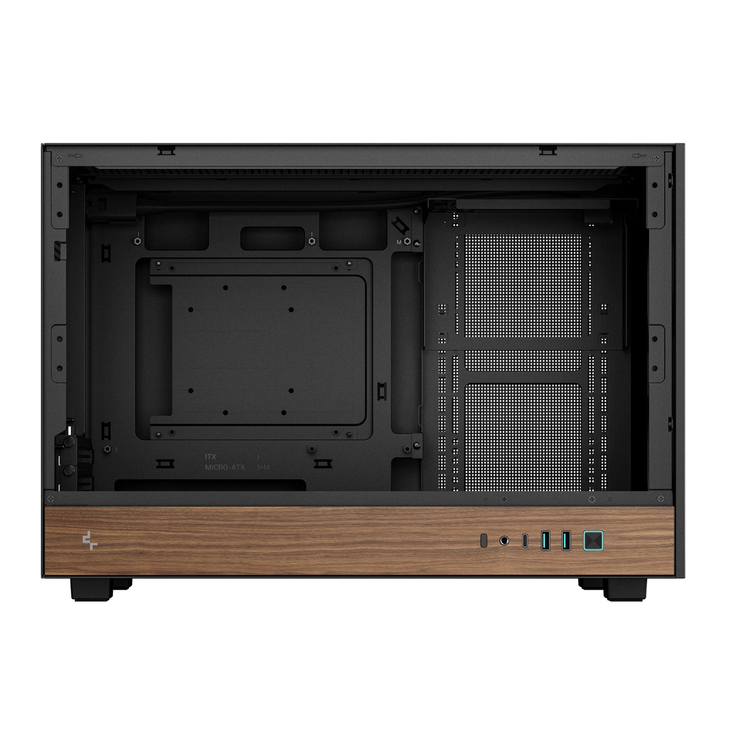DeepCool CH260 Wood mATX Gaming Chassis – Black