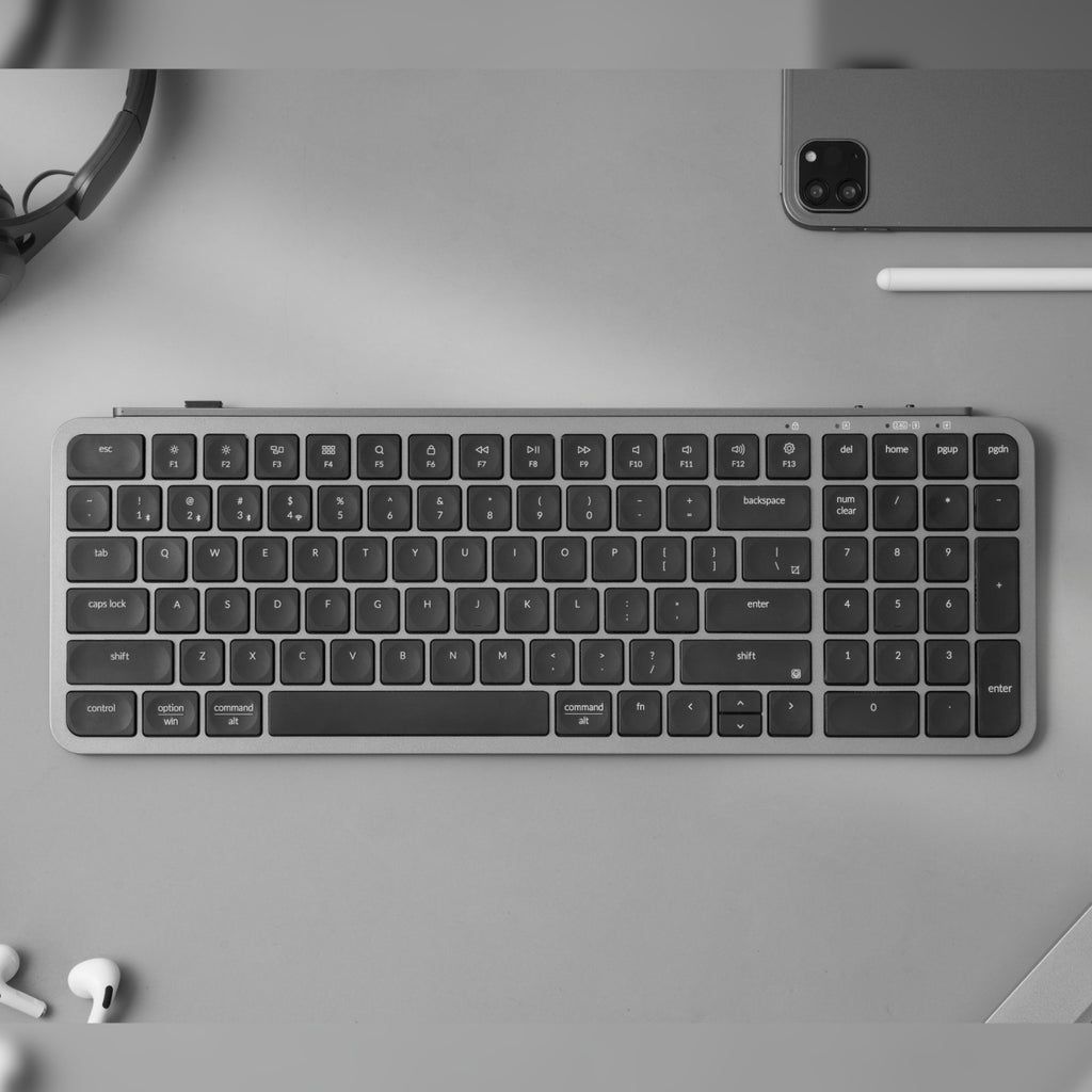 Keychron B2 Pro Ultra-Slim 96% Wireless Keyboard – Space Gray