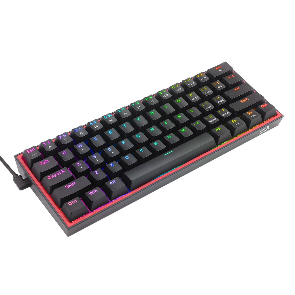 Redragon K617 FIZZ 60% Wired RGB Gaming Keyboard – Black