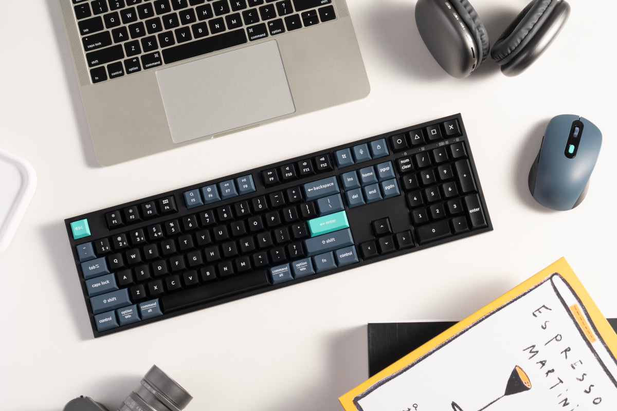 Keychron B36 100% Layout Wireless Keyboard and Mouse Combo – Black/Green