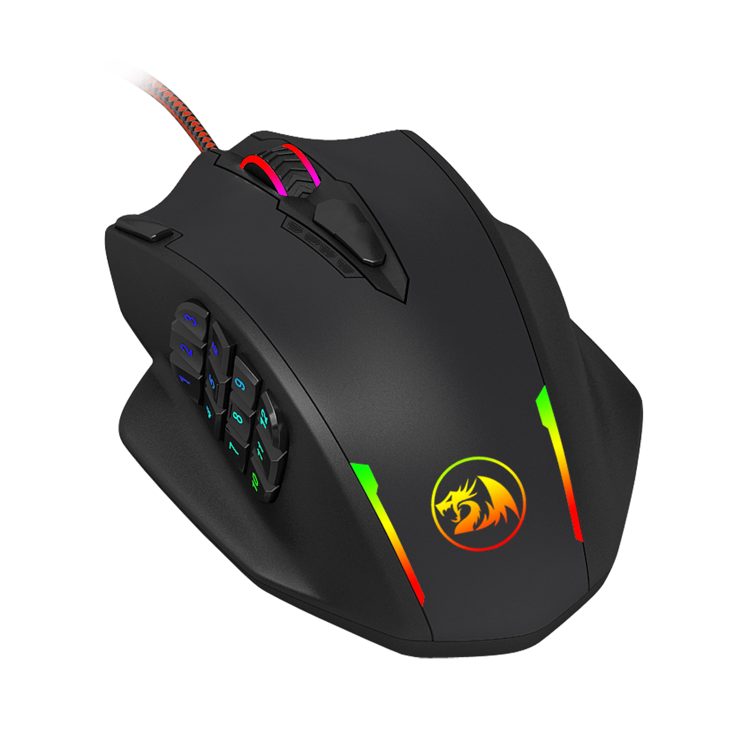 REDRAGON IMPACT 12400DPI MMO Gaming Mouse – Black