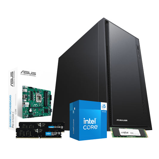 PRE-ORDER / PCBuilder Intel i5-14400 OFFICE Master Windows 11 Desktop PC