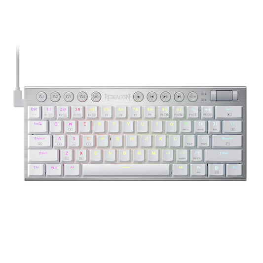Redragon K632 HORUS Mini 60% RGB Wired Gaming Keyboard – White