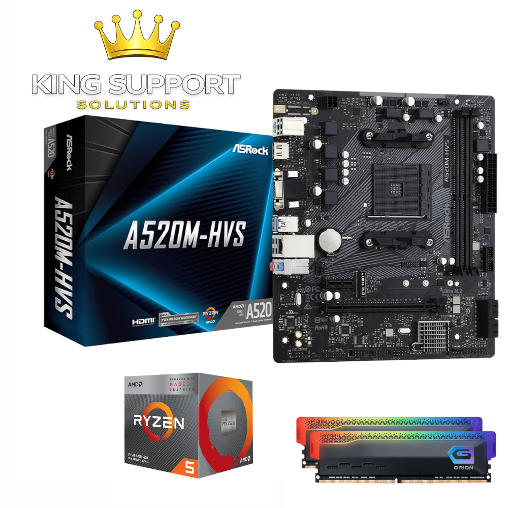 Ryzen 5 3400G / 16 GB RAM / ASRock A520M-HVS Upgrade Kit